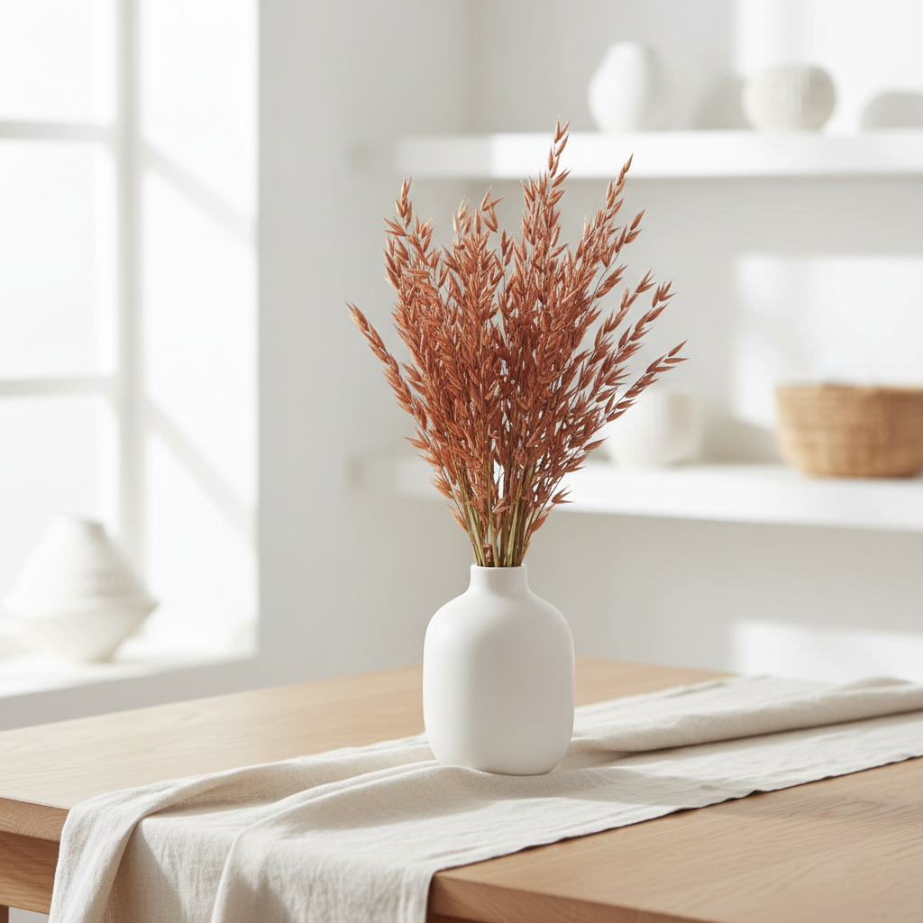 Sušený oves terracotta – dekorativní avena do boho a rustikálních aranžmá
